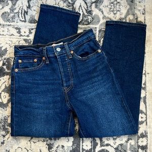 Levi wedgie straight dark wash jeans